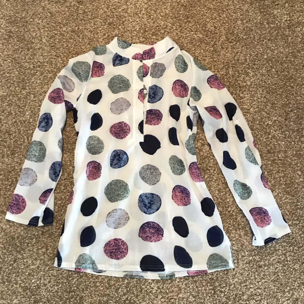 Colorful Button Down Blouse